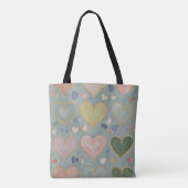 Pastel Heart Tapestry Tasche (Rückseite)