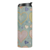 Pastel Heart Tapestry Thermosbecher (Nach links gedreht)
