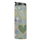Pastel Heart Tapestry Thermosbecher (Nach rechts gedreht)