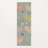 Pastel Heart Tapestry Yogamatte (Vorderseite)