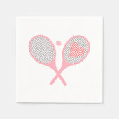 Pastel Heart Tennis Player Racquets Ball Design Serviette (Vorderseite)