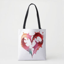 Pastel Heart Tote Bag
