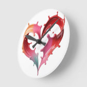 Pastel Heart Wall Clock Runde Wanduhr (Winkel)