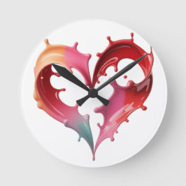 Pastel Heart Wall Clock Runde Wanduhr