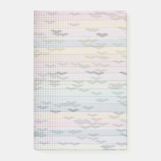 Pastel Hearts and Dots Rainbow Post notiert Post-it Klebezettel (Vorderseite)