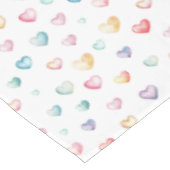 Pastel Hearts Baby Shower Tableclout Tischdecke (Schrägansicht)