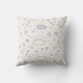 Pastel Hearts & Clouds Watercolor Dream (7) Kissen (Rückseite)