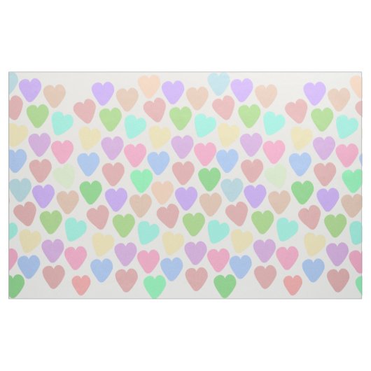 Pastel Hearts Design Stoff (Yard (91,4 cm))