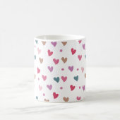 Pastel Hearts Full Wrap Kaffeetasse (Mittel)