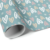 Pastel Hearts Geschenkpapier (Rolleneckpunkt)