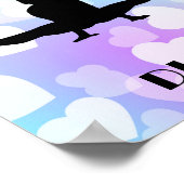 Pastel Hearts GYMNASTICS Personalisiert Poster (Ecke)