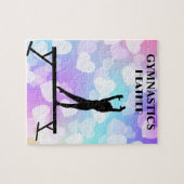 Pastel Hearts GYMNASTICS PUZZLE Personalisiert (Horizontal)