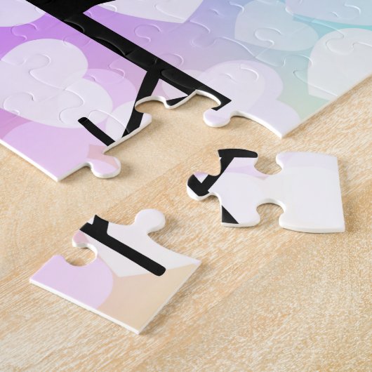 Pastel Hearts GYMNASTICS PUZZLE Personalisiert (Seite)