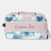 Pastel Hearts: Liebe in Wasserfarbe Waschbeutel (Vorderseite)