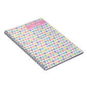 Pastel Hearts Monogramed Valentine Notebook Notizblock (Rechte Seite)