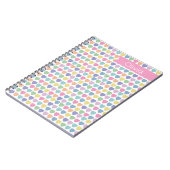 Pastel Hearts Monogramed Valentine Notebook Notizblock (Linke Seite)