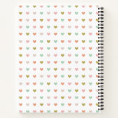 Pastel Hearts Muster Custom Baby Foto Notizblock (Rückseite)