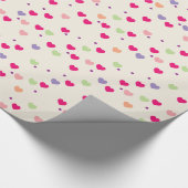 Pastel Hearts Muster Geschenkpapier (Ecke)