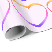 Pastel Hearts Pink Wrapping Paper Geschenkpapier (Rolleneckpunkt)