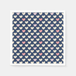 Pastel Hearts Serviette