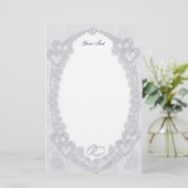 Pastel Hearts Stationery Briefpapier (Stehend Vorderseite)