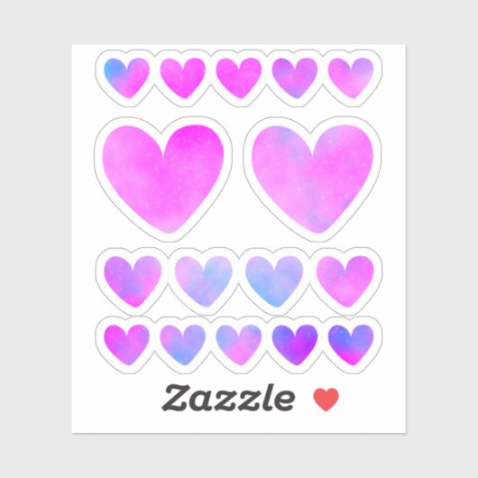 Pastel Hearts Sticker Pack (Blatt)