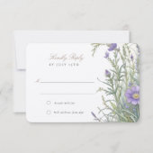 Pastel Herbal Garden Wedding RSVP Card Einladung (Vorderseite)