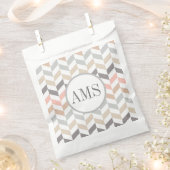 Pastel Herringbone Monogramm Geschenktütchen (Ausgeschnitten)