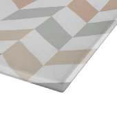 Pastel Herringbone Monogramm Schneidebrett (Ecke)