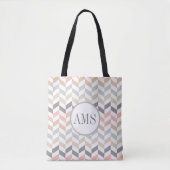 Pastel Herringbone Monogramm Tasche (Vorderseite)