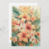 Pastel Hibiskus Feiertagskarte (Vorne/Hinten)