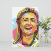 Pastel Hillary Clinton Briefpapier (Stehend Vorderseite)