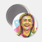 Pastel Hillary Clinton Magnet (Vorderseite/Rückseite)