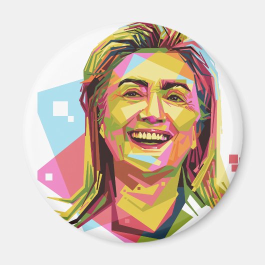 Pastel Hillary Clinton Magnet (Vorne)