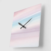 Pastel-Himmel-Traum 3 Quadratische Wanduhr (Winkel)