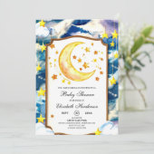 Pastel Himmlisch Celestial Baby Dusche Einladung (Stehend Vorderseite)