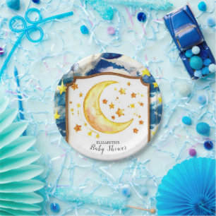 Pastel Himmlisch Celestial Baby Dusche Pappteller