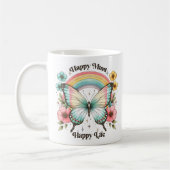 Pastel Hippie "Happy Mind Happy Life" Kaffeetasse (Links)