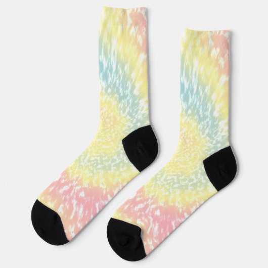 Pastel Hippy-Gefärbte Krawatte Socken (Linkes Detail)