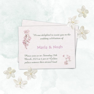 Pastel Hochzeit Einladung Postkarte