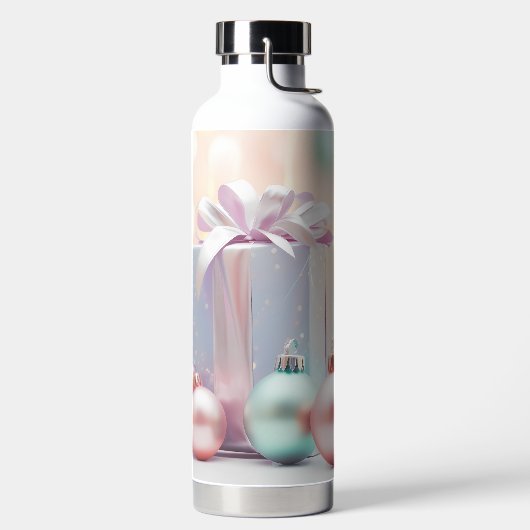 PASTEL HOLIDAY CHRISTMAS PRESENTS AND BALLS TRINKFLASCHE (links)