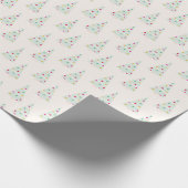 Pastel Holiday Christmas Tree Gift Wrap Geschenkpapier (Ecke)