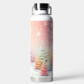 PASTEL HOLIDAY CHRISTMAS TREES TRINKFLASCHE (Rückseite)