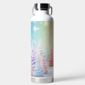 PASTEL HOLIDAY CHRISTMAS TREES TRINKFLASCHE (Vorderseite)