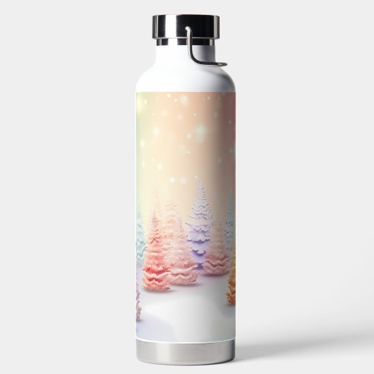 PASTEL HOLIDAY CHRISTMAS TREES TRINKFLASCHE (links)