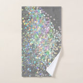 PASTEL HOLOGRAFISCHER SPOT GRAU BADEZIMMER TOWEL S BADHANDTUCH SET (Handtuch)