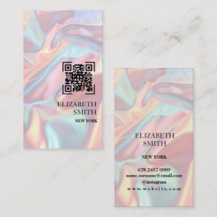 Pastel Hologram Texture Business Card Visitenkarte