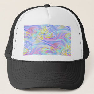 pastel hologram truckerkappe
