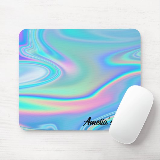 Pastel Holograph Abstrakt Mousepad (Mit Mouse)