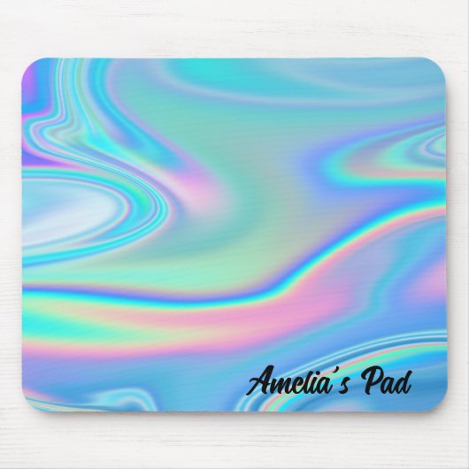 Pastel Holograph Abstrakt Mousepad (Vorne)